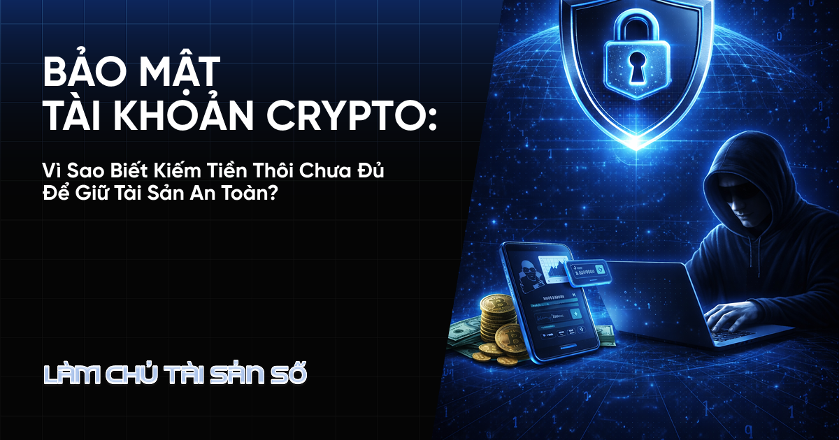 Bảo Mật Tài Khoản Crypto: Vì Sao Biết Kiếm Tiền Thôi Chưa Đủ Để Giữ Tài Sản An Toàn?